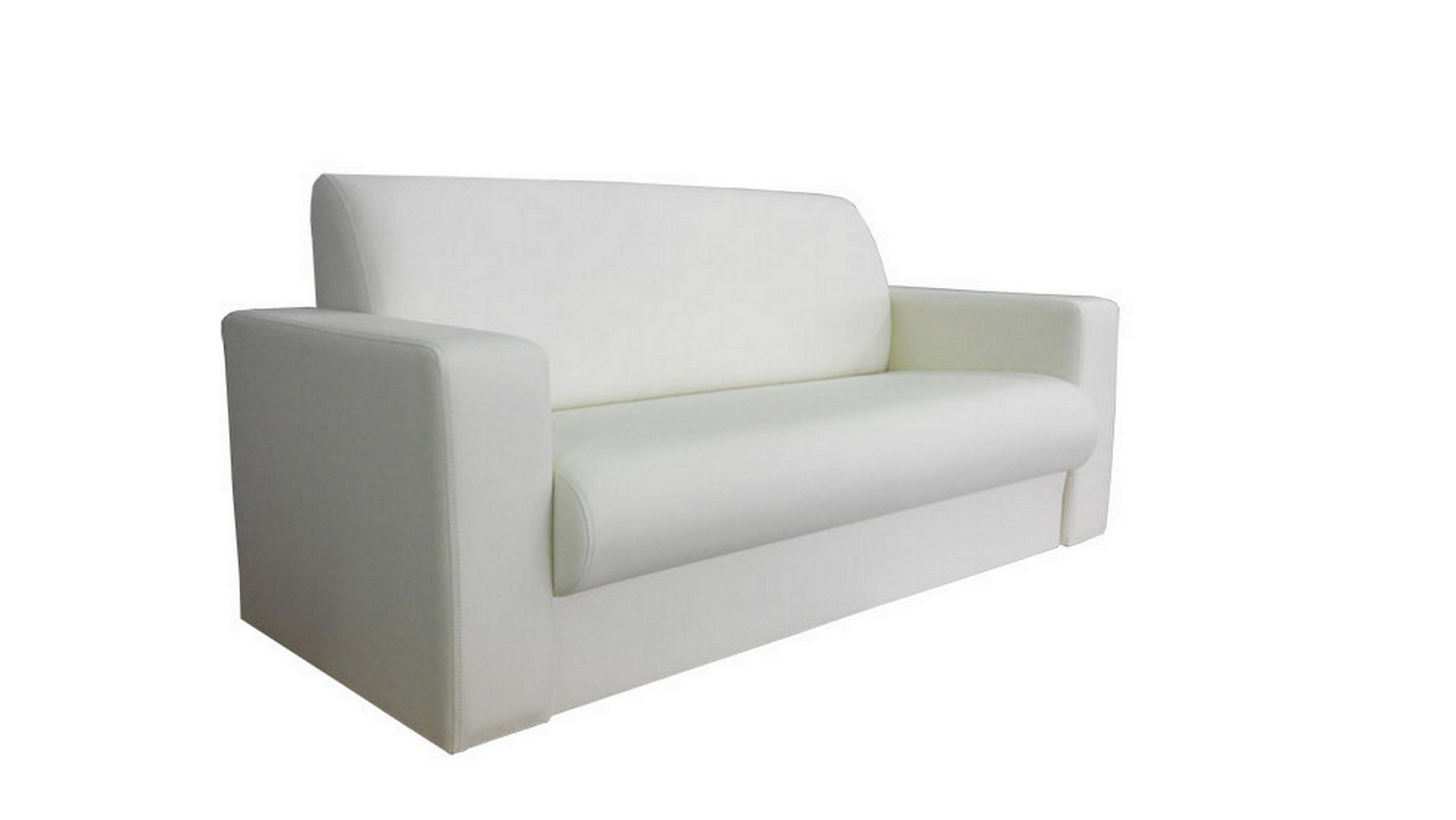 Диван ПРЕМ'ЄРА КАРМЕН 2, оббивка штучна шкіра білий, 1690х730х790 мм.